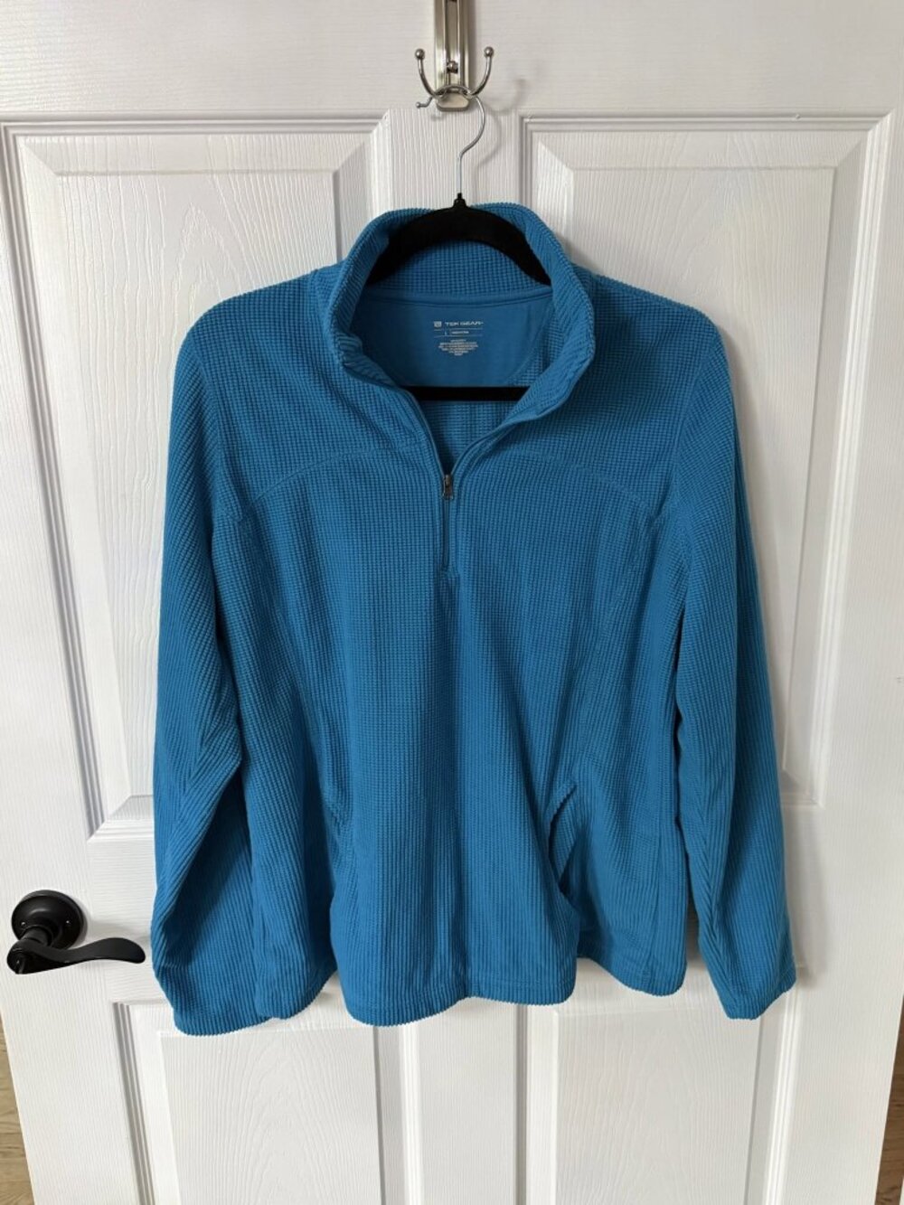 Tek Gear Waffle Knit Quarter Zip Pullover Jacket
